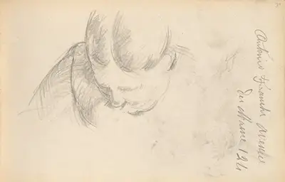 Woman Leaning Forward (1888-1891) Paul Cezanne